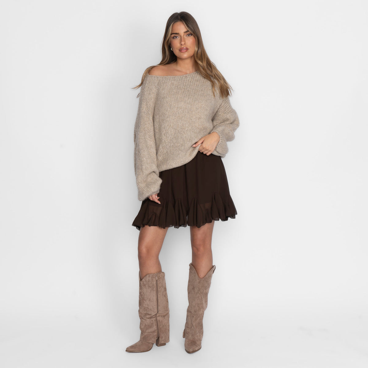 Casual Off-Shoulder Pullover