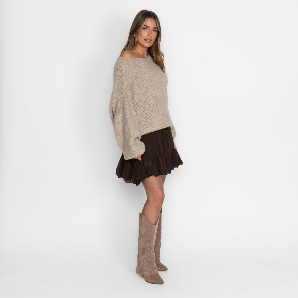 Casual Off-Shoulder Pullover