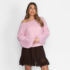 Casual Off-Shoulder Pullover