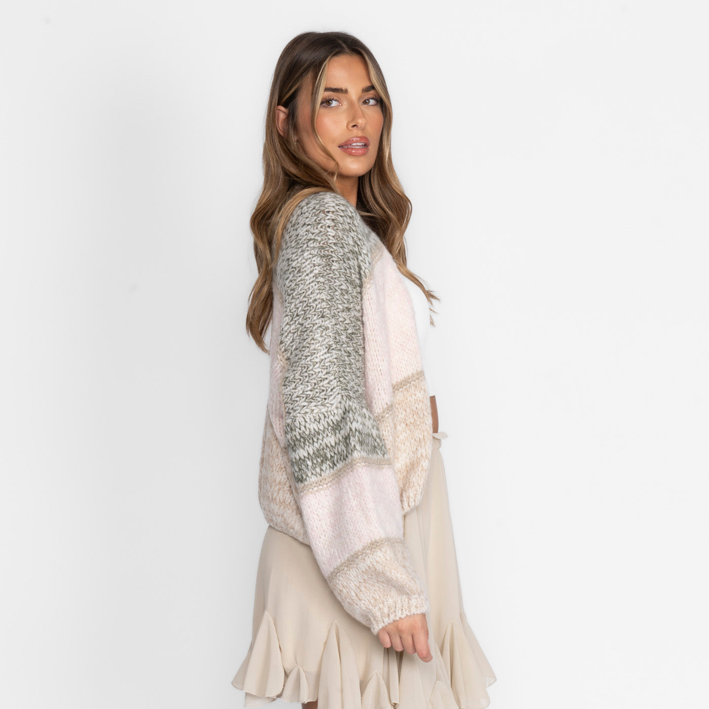 Nude Stripes Cardigan