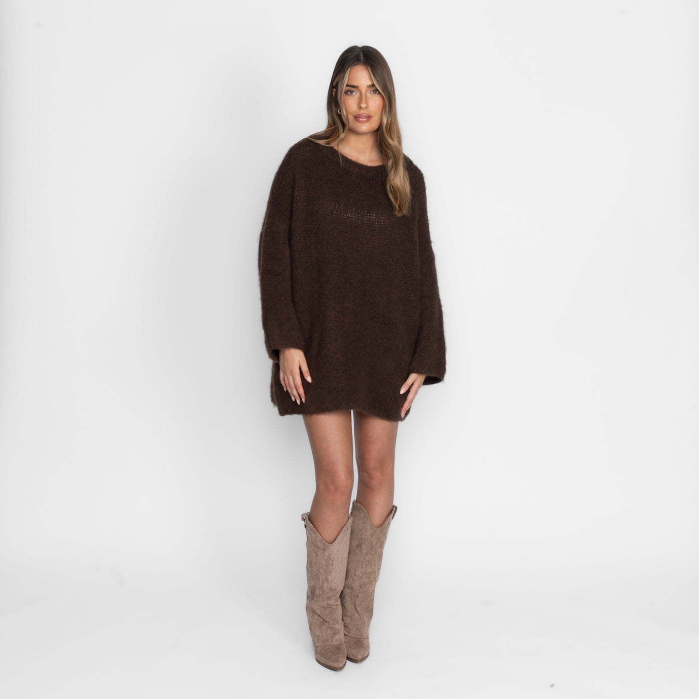 Ultra-Soft Off-Shoulder Pulloverkleid