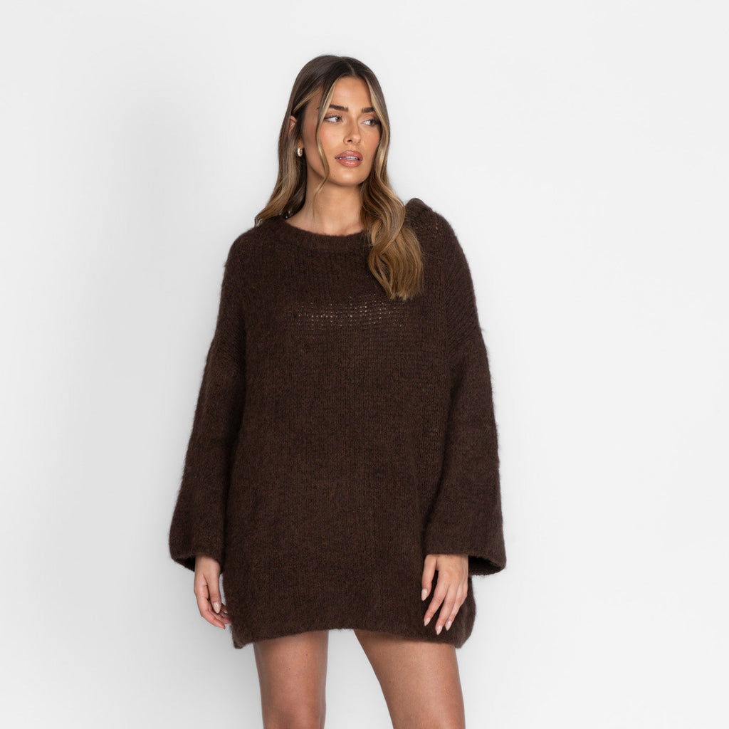 Ultra-Soft Off-Shoulder Pulloverkleid