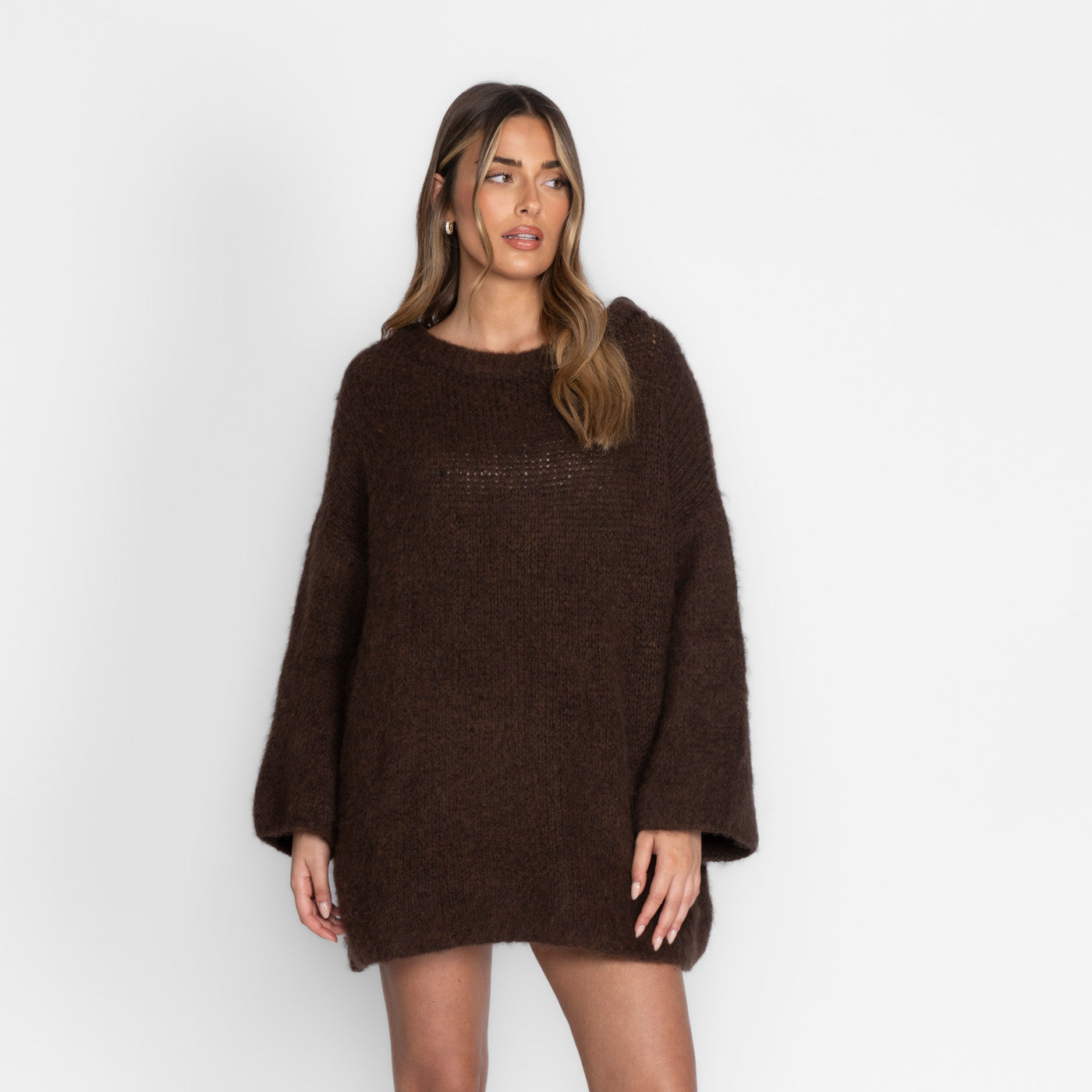 Ultra-Soft Off-Shoulder Pulloverkleid