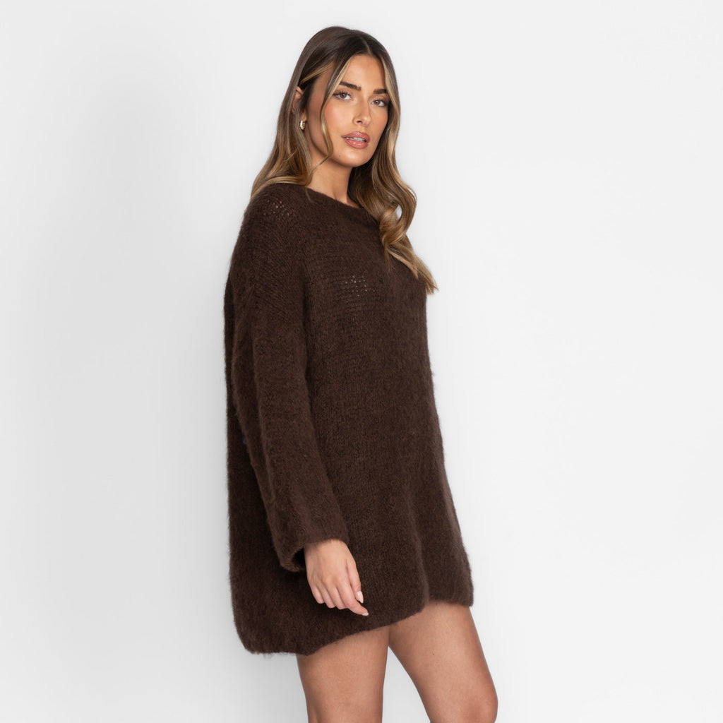 Ultra-Soft Off-Shoulder Pulloverkleid