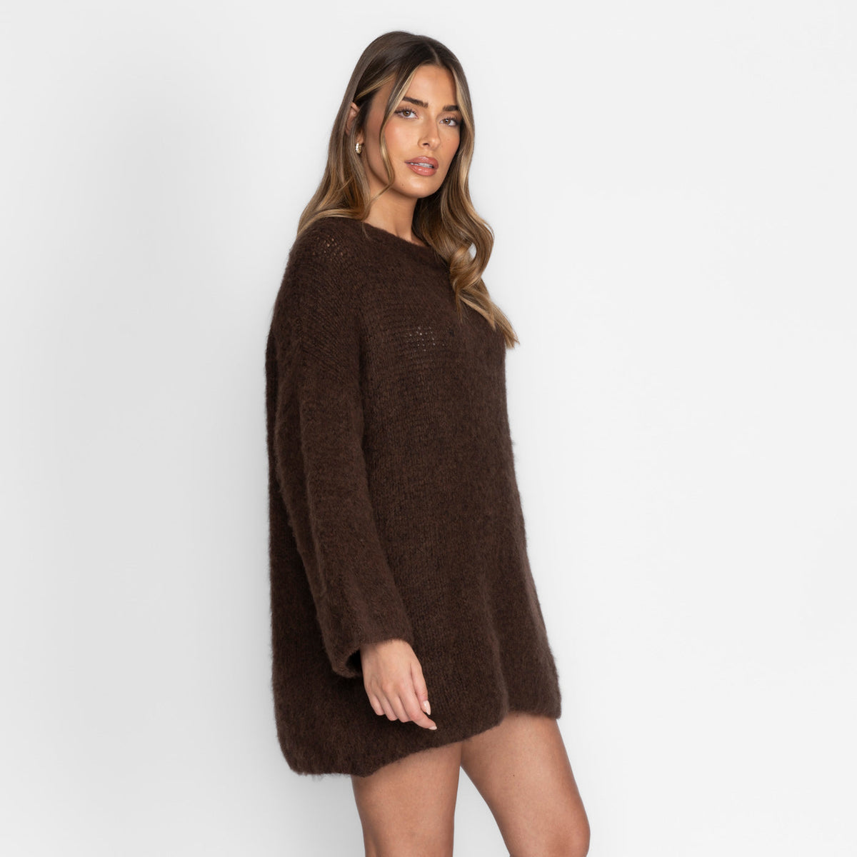 Ultra-Soft Off-Shoulder Pulloverkleid