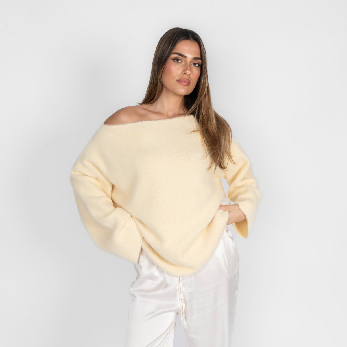 Ultra-Soft Everyday Off Shoulder Pullover