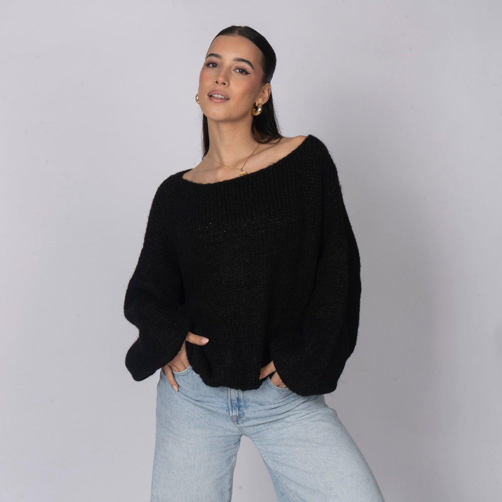 Casual Off-Shoulder Pullover