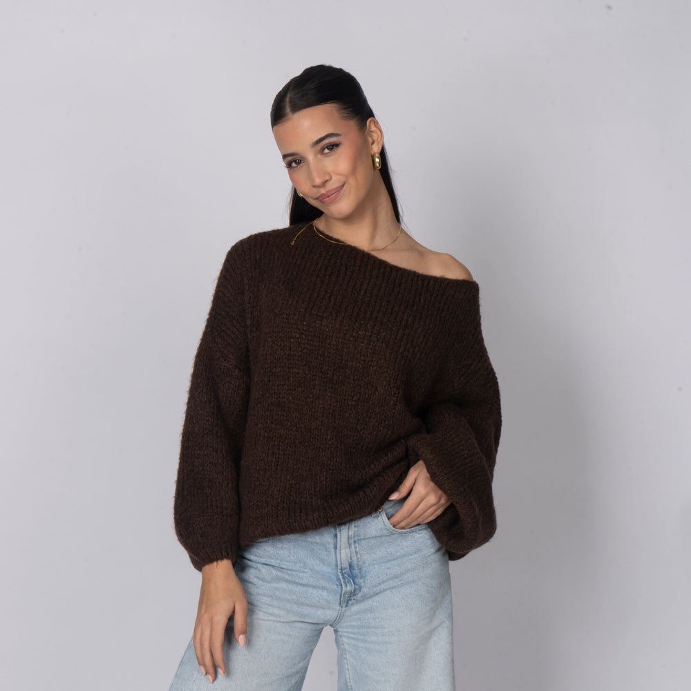 Casual Off-Shoulder Pullover
