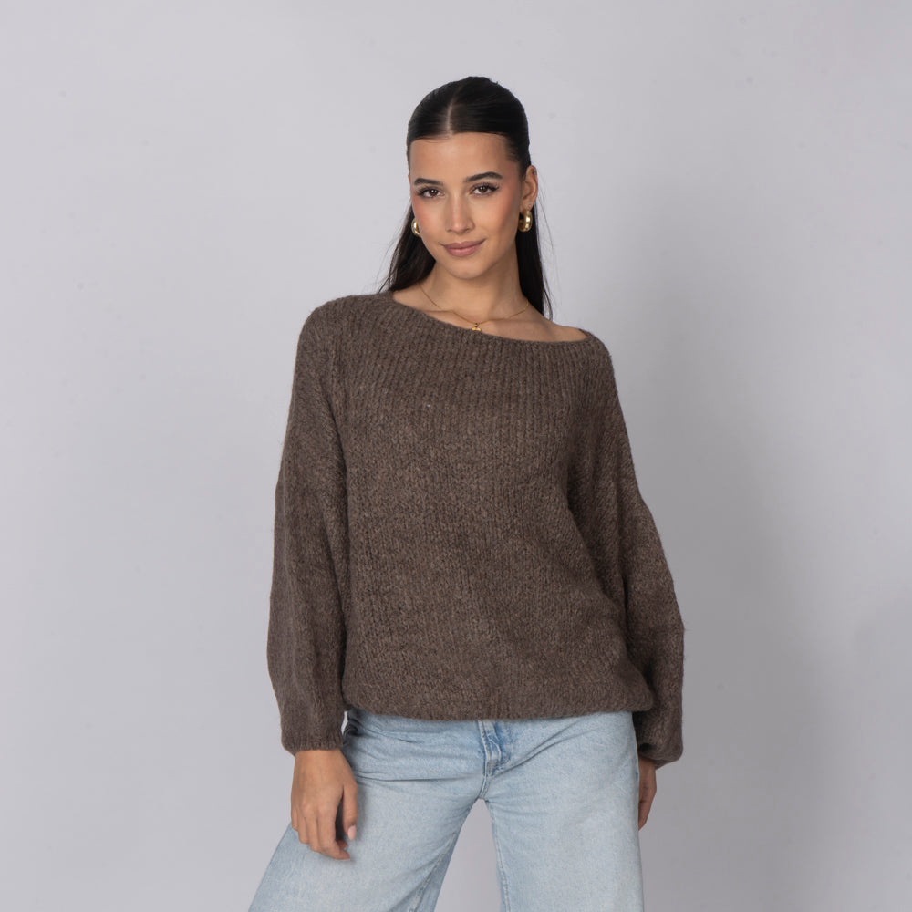 Casual Off-Shoulder Pullover