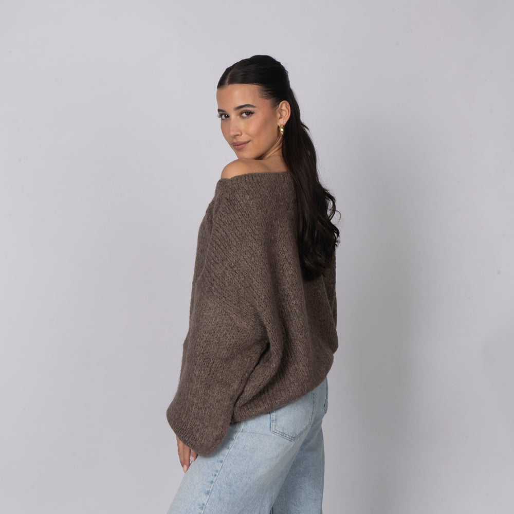 Casual Off-Shoulder Pullover
