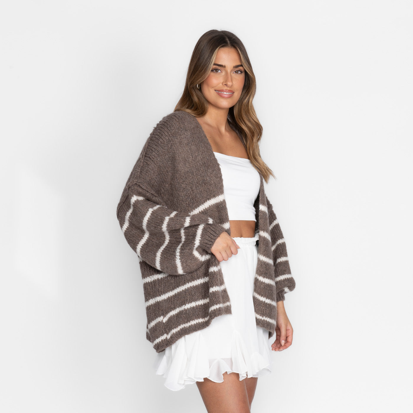 CasualCozy Cardigan Gestreift