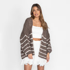 CasualCozy Cardigan Gestreift
