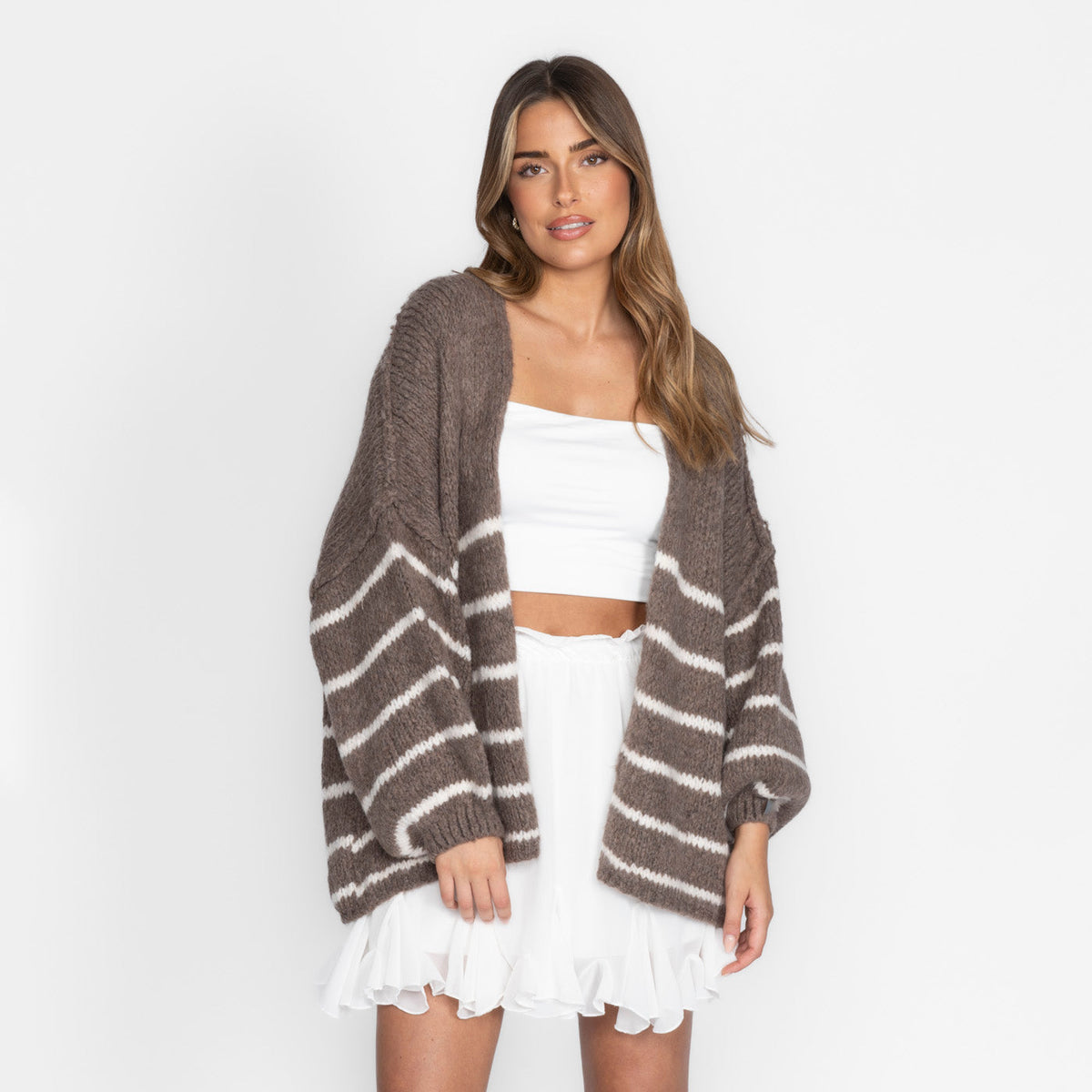 CasualCozy Cardigan Gestreift