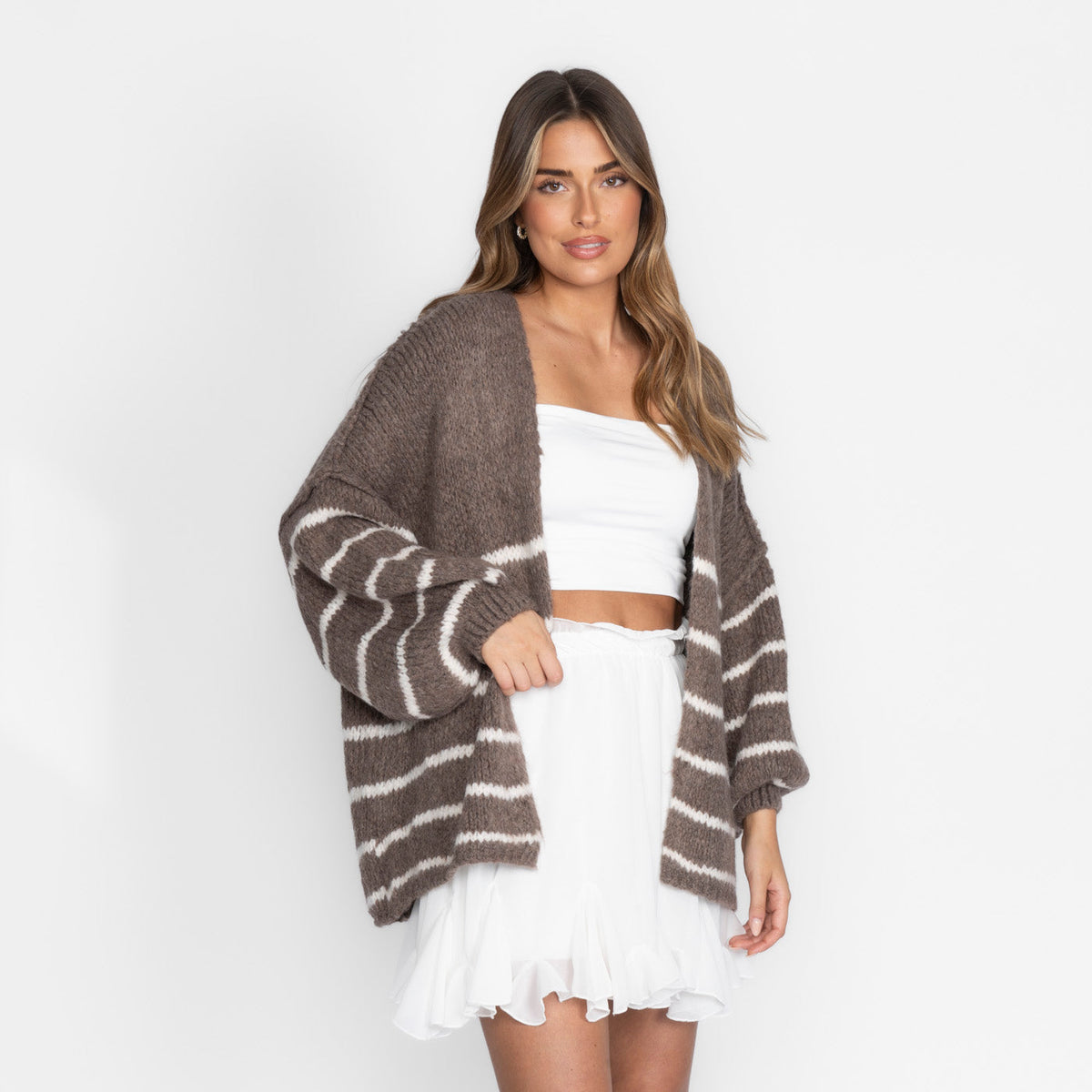 CasualCozy Cardigan Gestreift