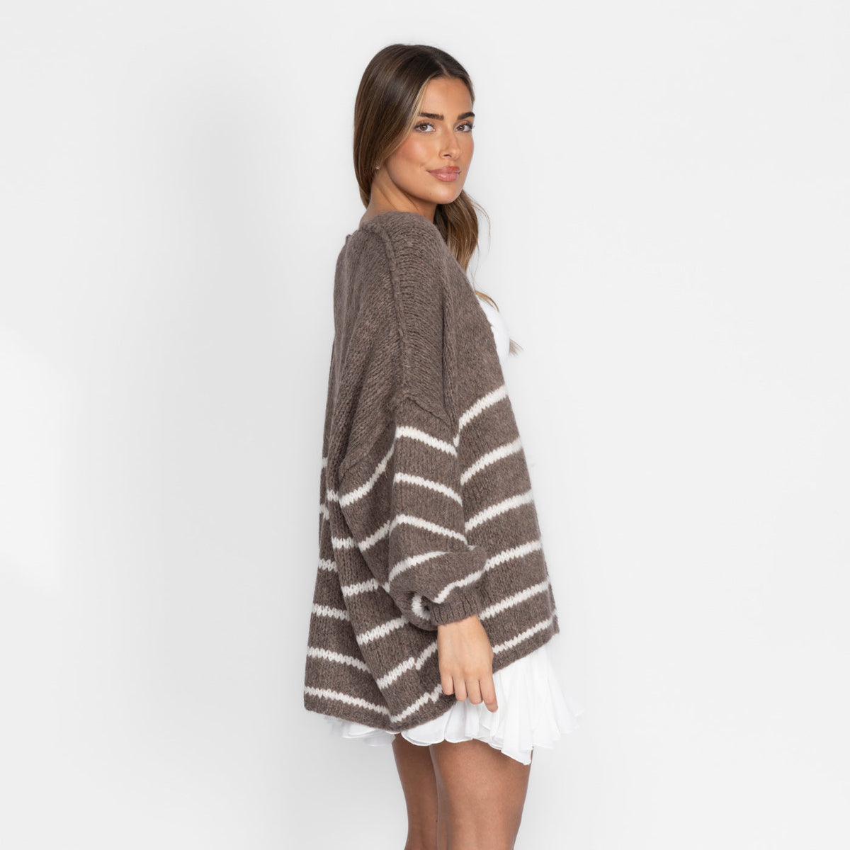 CasualCozy Cardigan Gestreift