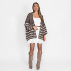 CasualCozy Cardigan Gestreift