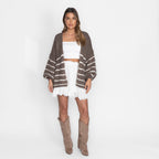 CasualCozy Cardigan Gestreift
