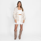 CasualCozy Cardigan Gestreift