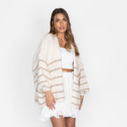 CasualCozy Cardigan Gestreift