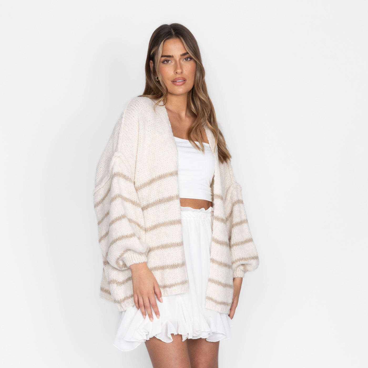 CasualCozy Cardigan Gestreift