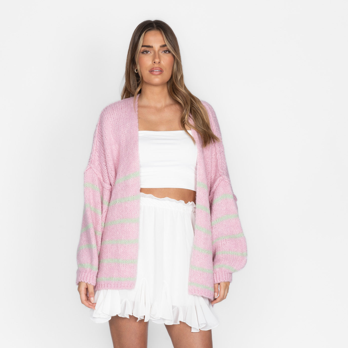 CasualCozy Cardigan Gestreift