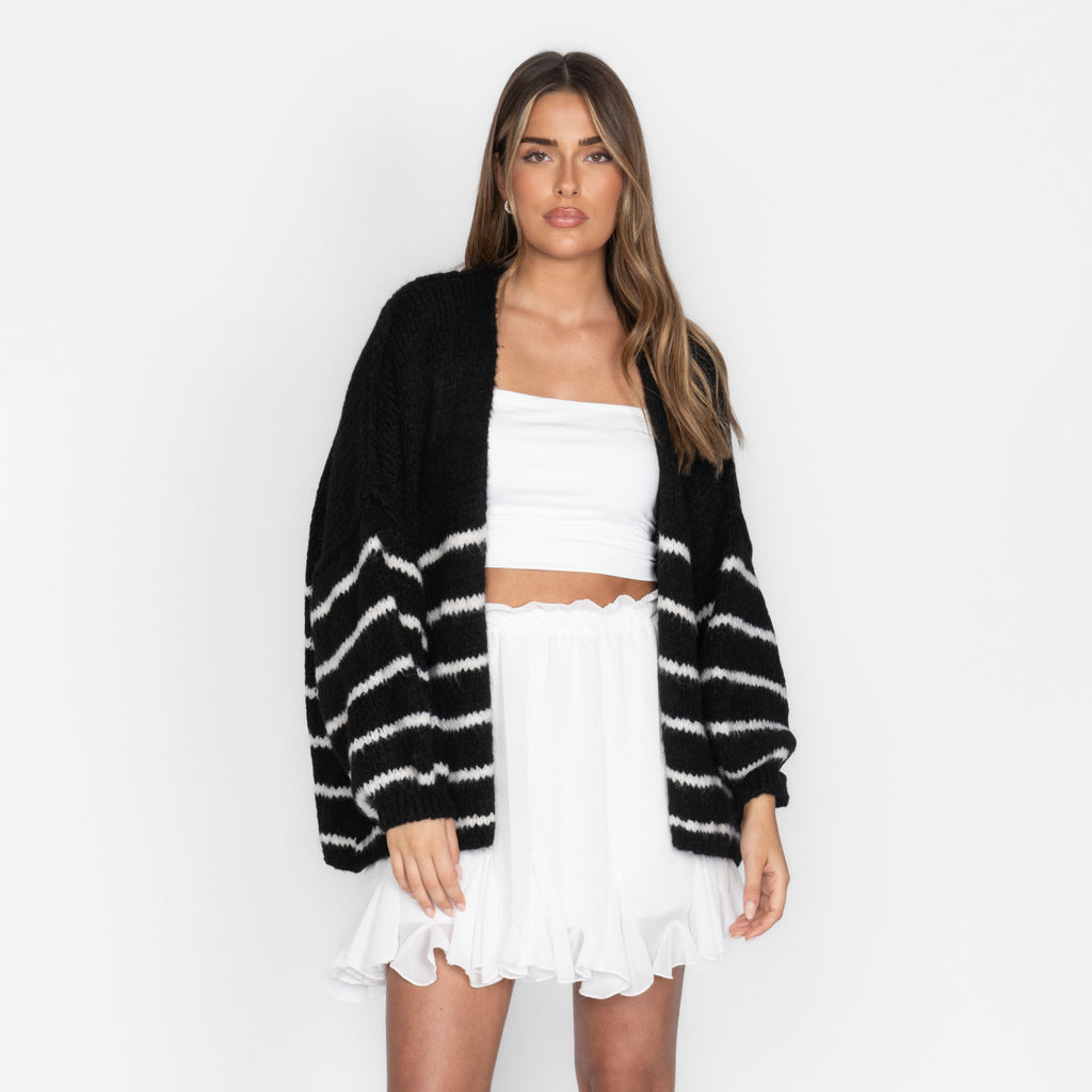 CasualCozy Cardigan Gestreift