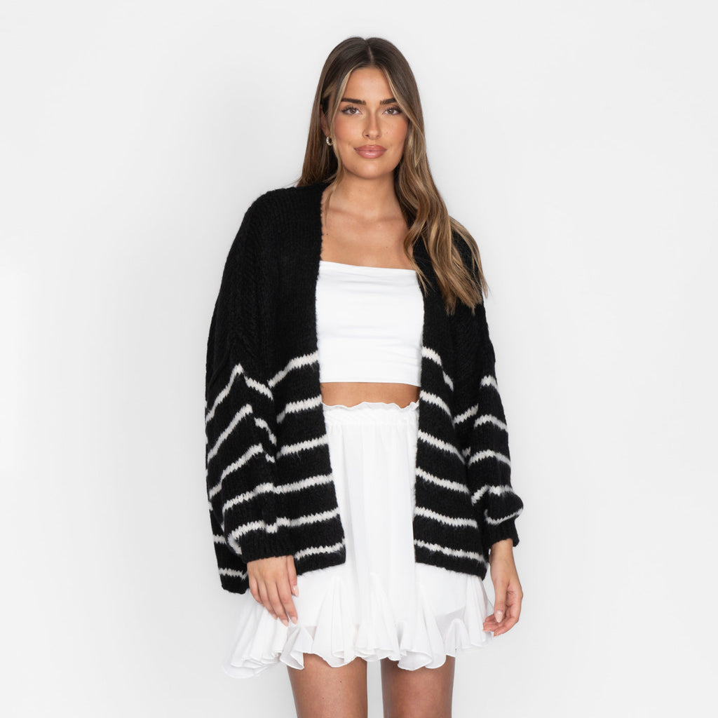 CasualCozy Cardigan Gestreift