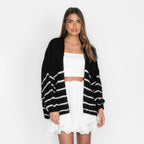 CasualCozy Cardigan Gestreift
