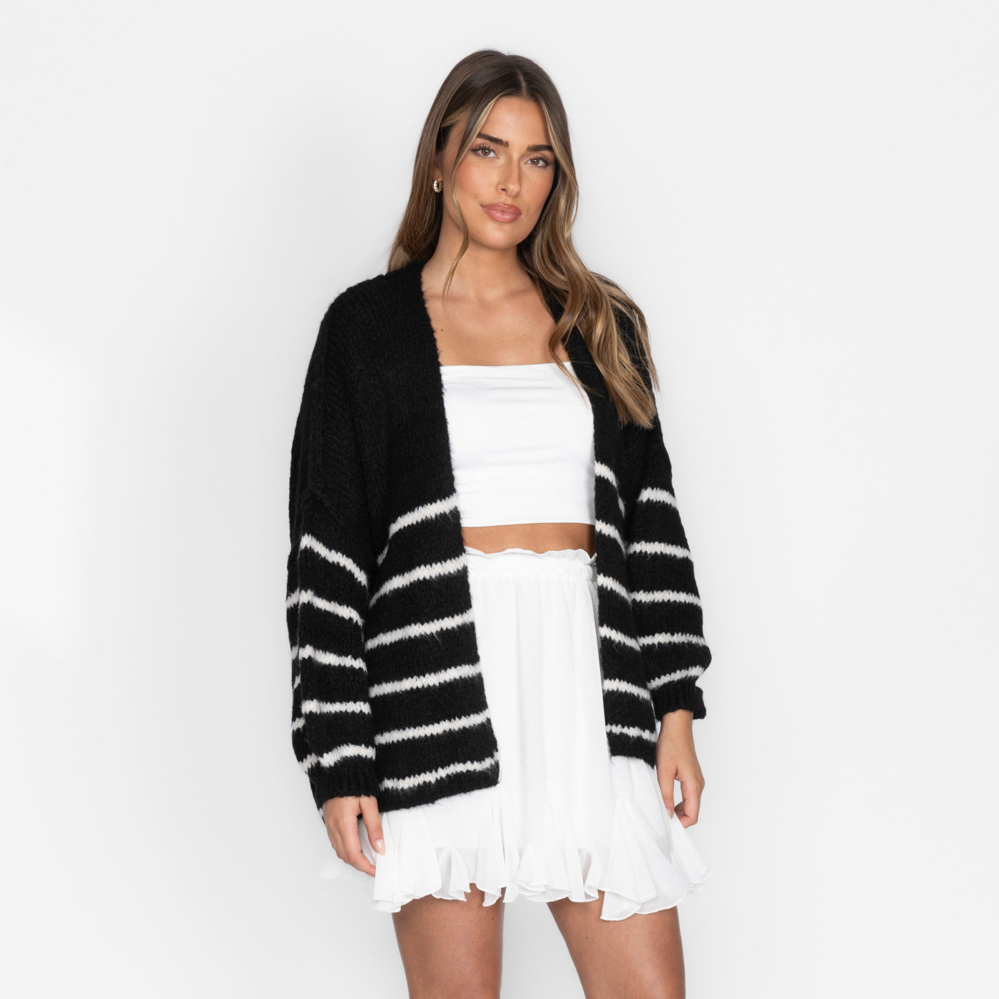 CasualCozy Cardigan Gestreift