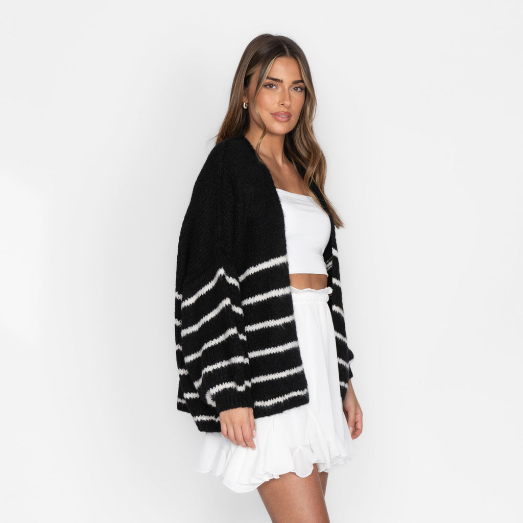 CasualCozy Cardigan Gestreift