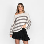 Fluffy Stripe Knit