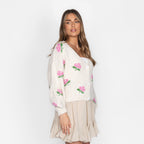 Oversize Rose Cardigan