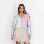 Pastell Velvet Oversized Cardigan