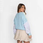 Pastell Velvet Oversized Cardigan