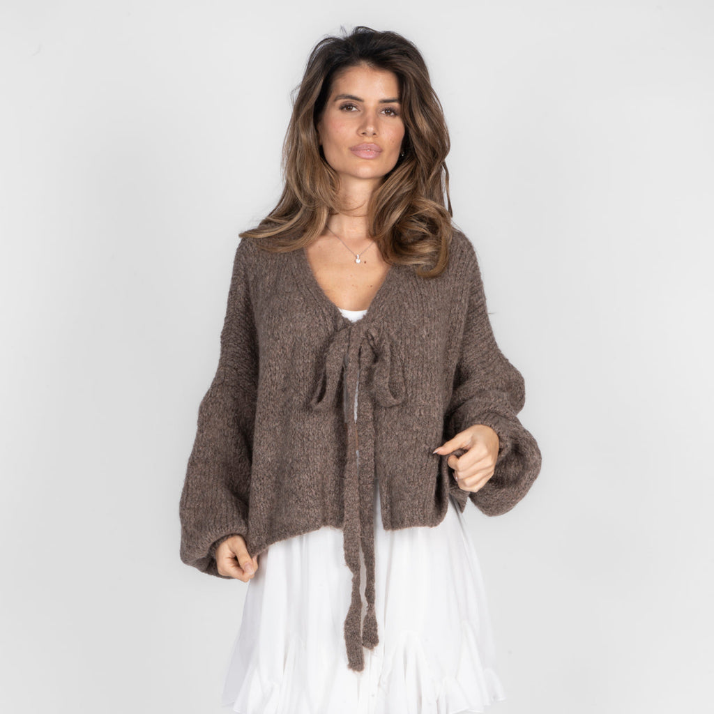 Oversize Tie Cardigan