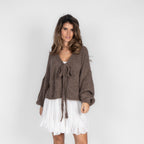 Oversize Tie Cardigan