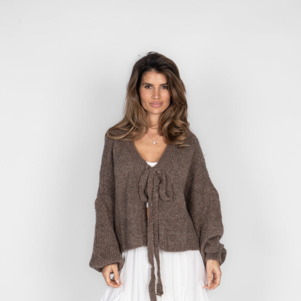 Oversize Tie Cardigan