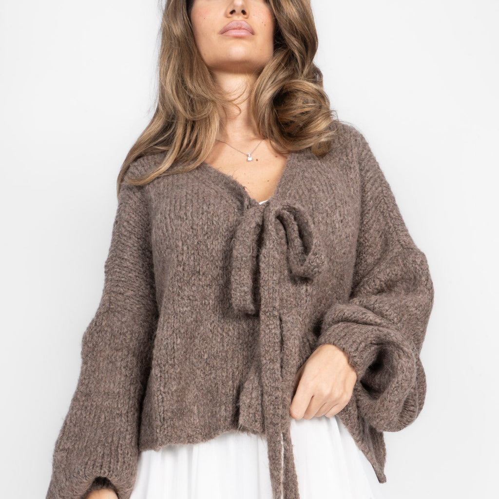 Oversize Tie Cardigan