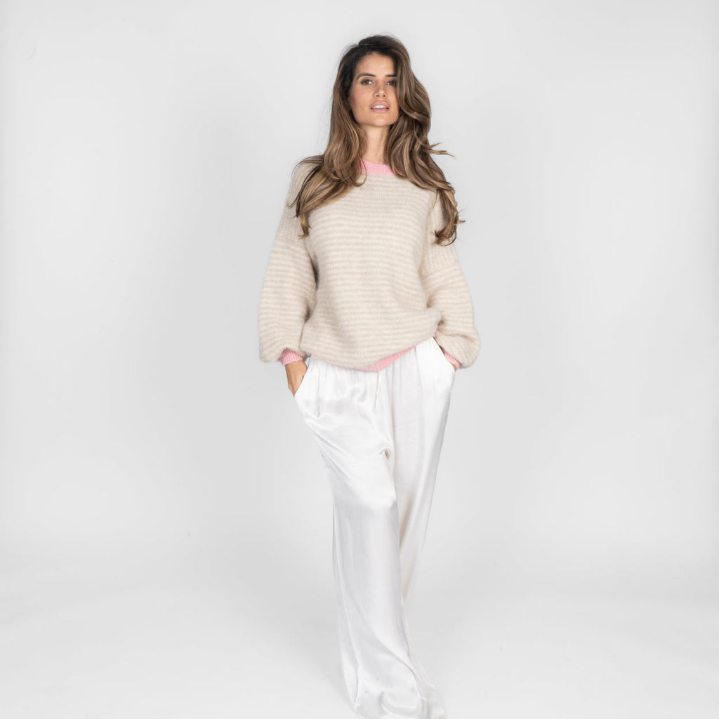 Soft Glow Stripe Pullover
