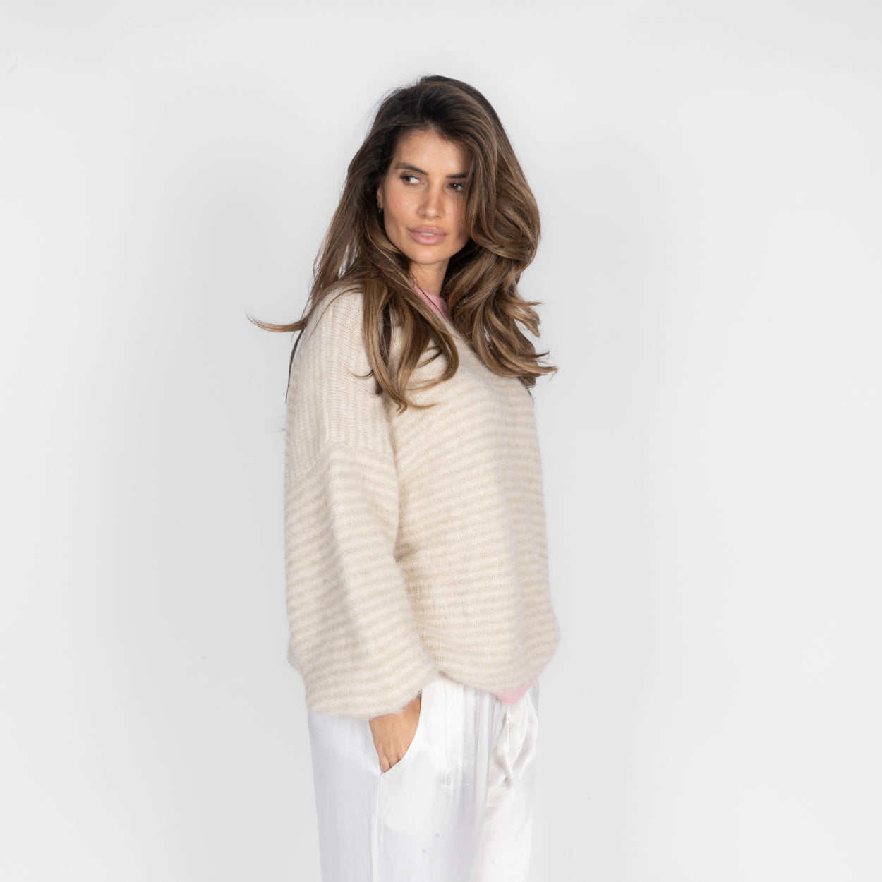 Soft Glow Stripe Pullover