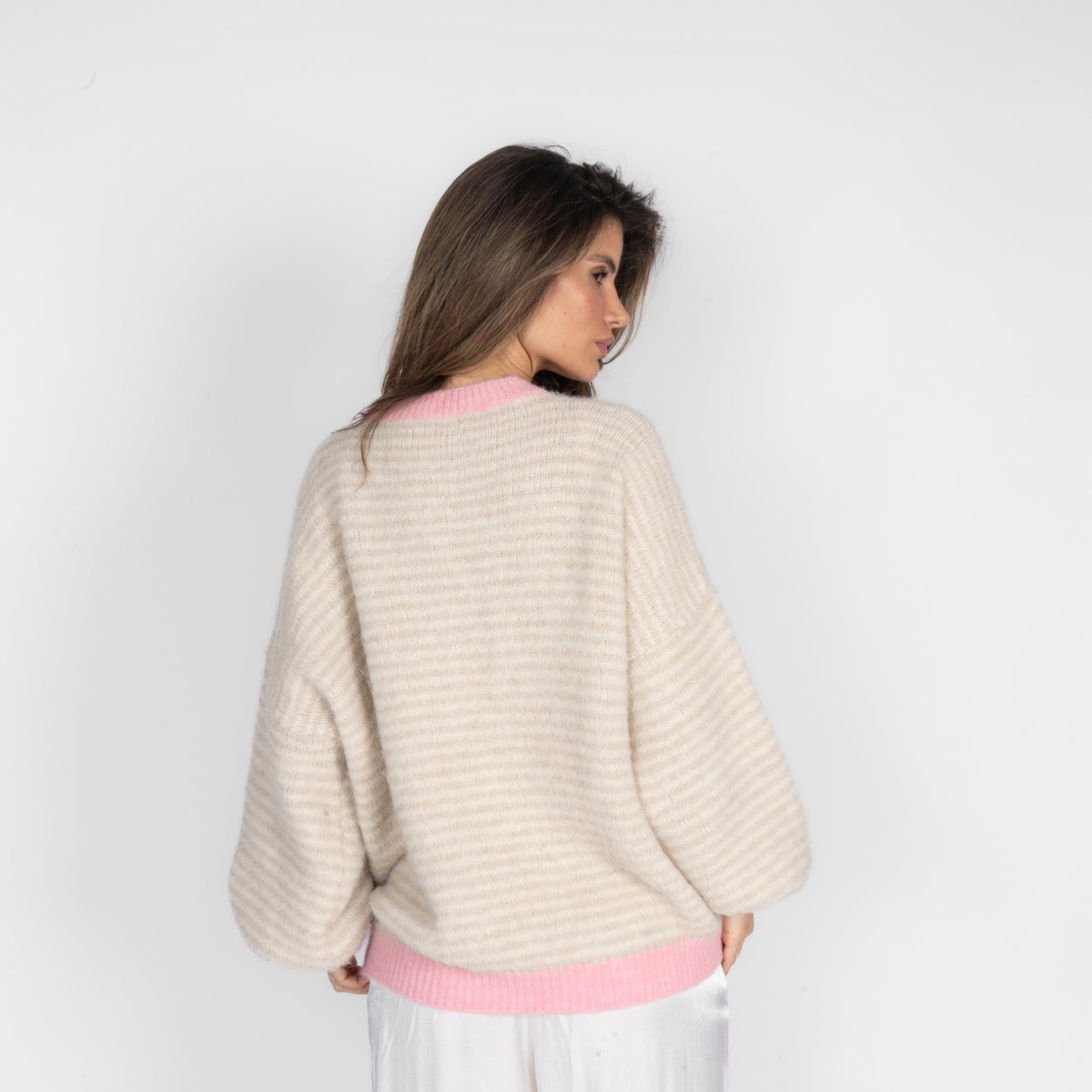 Soft Glow Stripe Pullover