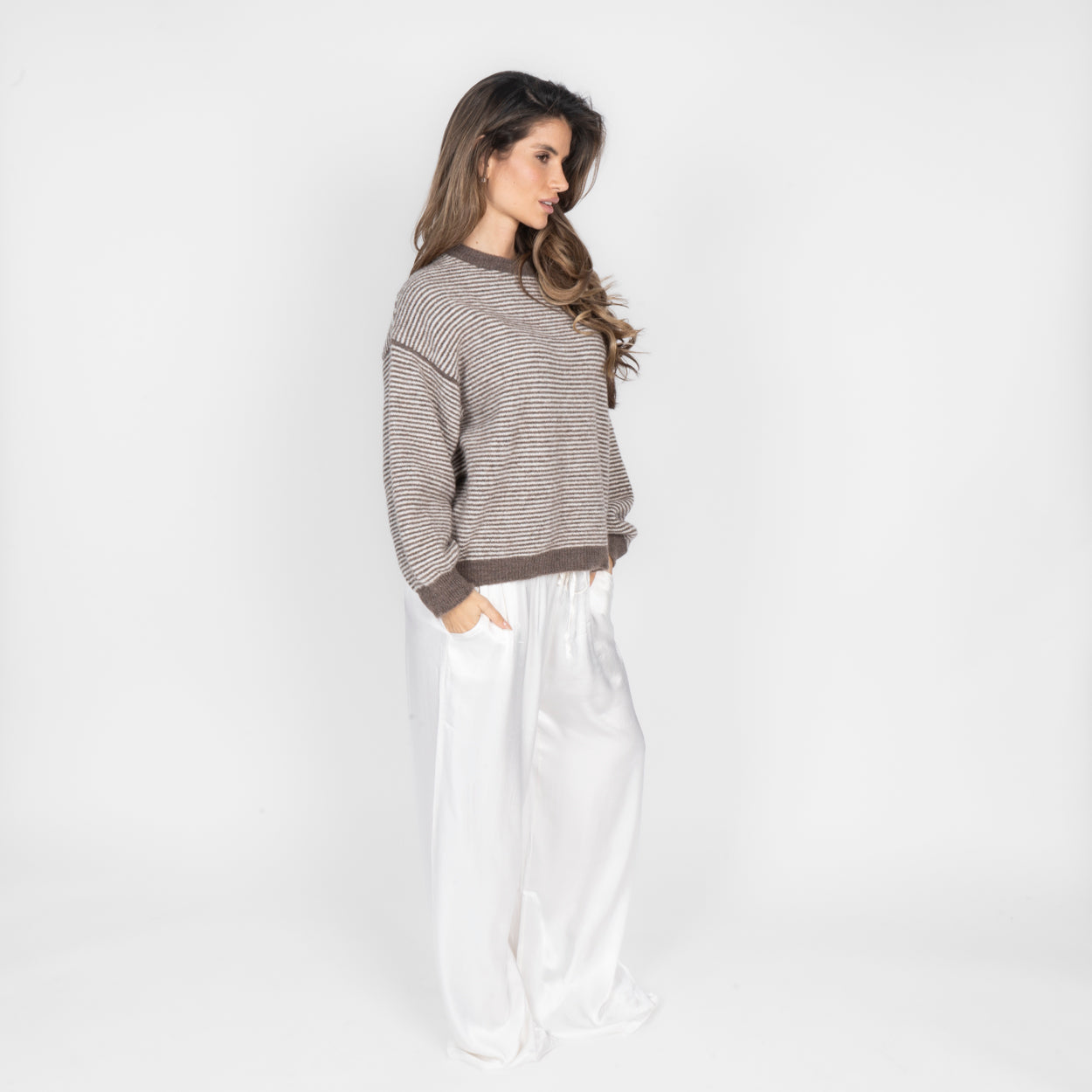 Soft Glow Stripe Pullover