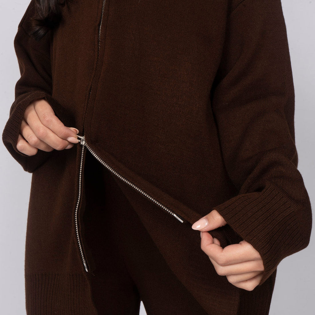 Cozy Strickset mit Zip