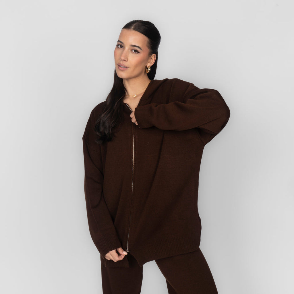 Cozy Strickset mit Zip
