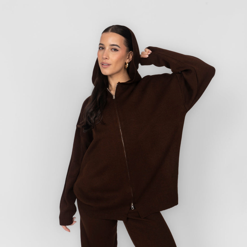 Cozy Strickset mit Zip