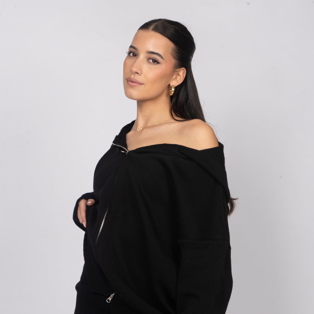 Cozy Strickset mit Zip