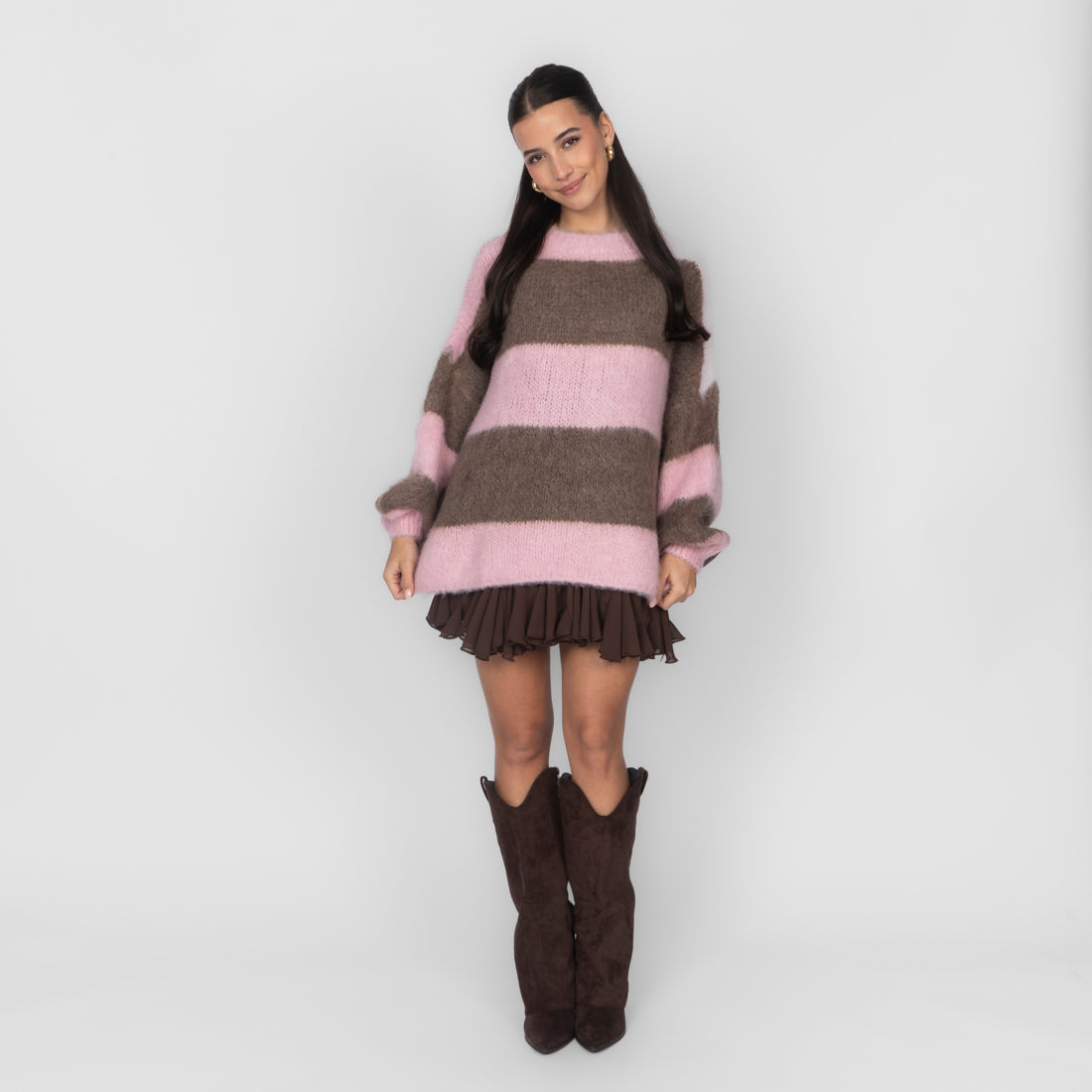 Ultra Soft Striped Long Sweater