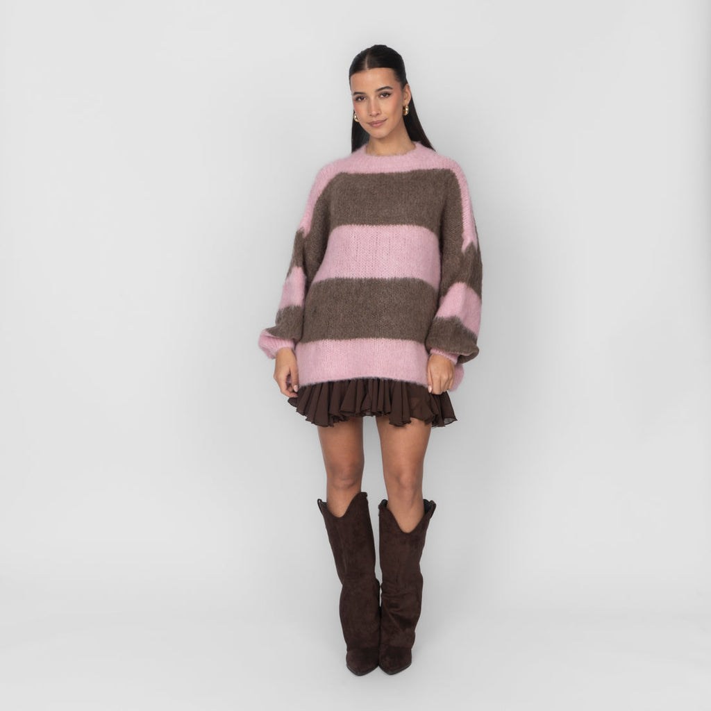 Ultra Soft Striped Long Sweater