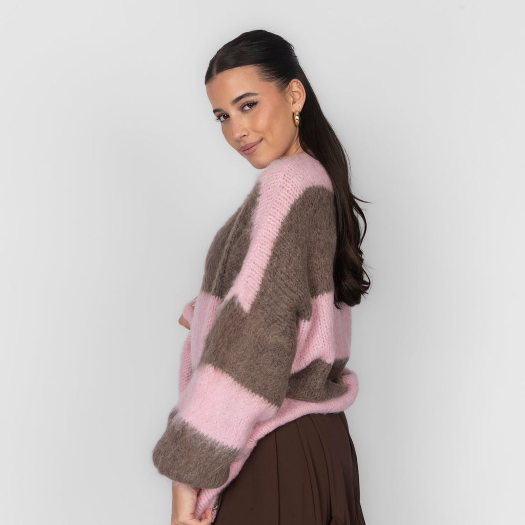 Ultra Soft Striped Long Sweater