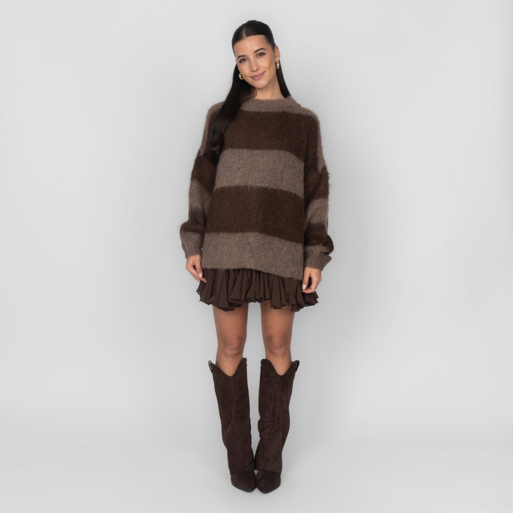 Ultra Soft Striped Long Sweater
